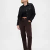Högmidjade slim straight-Jeans i corduroy i 90-talsstil