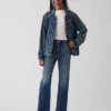 Högmidjade, smala, raka cropped-Jeans i 90-talsstil