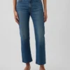 Högmidjade, smala, raka cropped-Jeans i 90-talsstil