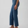 Högmidjade, smala, raka cropped-Jeans i 90-talsstil