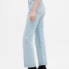 Högmidjade, smala, raka cropped-Jeans i 90-talsstil