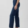 Högmidjade, smala, raka cropped-Jeans i 90-talsstil