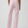 Högmidjade, smala, raka cropped-Jeans i 90-talsstil