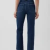 Högmidjade, smala, raka cropped-Jeans i 90-talsstil