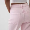 Högmidjade, smala, raka cropped-Jeans i 90-talsstil