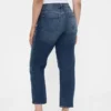 Högmidjade, smala, raka cropped-Jeans i 90-talsstil