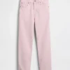 Högmidjade, smala, raka cropped-Jeans i 90-talsstil