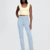 Högmidjade, smala raka Jeans i 90-talsstil