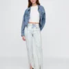 Högmidjade, smala raka Jeans i 90-talsstil