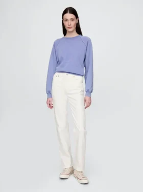 Högmidjade, smala raka Jeans i 90-talsstil