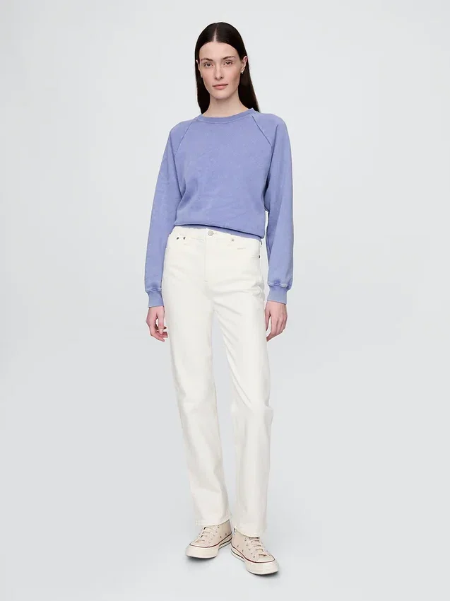 Högmidjade, smala raka Jeans i 90-talsstil