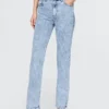 Högmidjade, smala raka Jeans i 90-talsstil