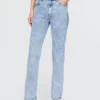 Högmidjade, smala raka Jeans i 90-talsstil