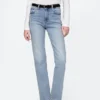 Högmidjade, smala raka Jeans i 90-talsstil
