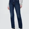 Högmidjade, smala raka Jeans i 90-talsstil