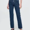 Högmidjade, smala raka Jeans i 90-talsstil