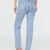 Högmidjade, smala raka Jeans i 90-talsstil
