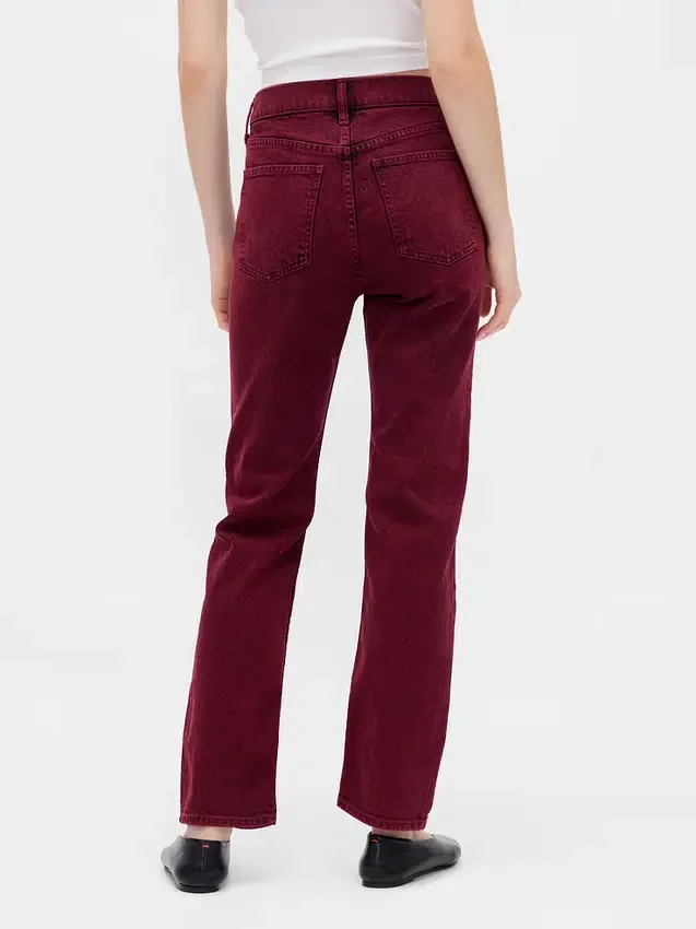 Högmidjade, smala raka Jeans i 90-talsstil