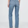Högmidjade, smala raka Jeans i 90-talsstil