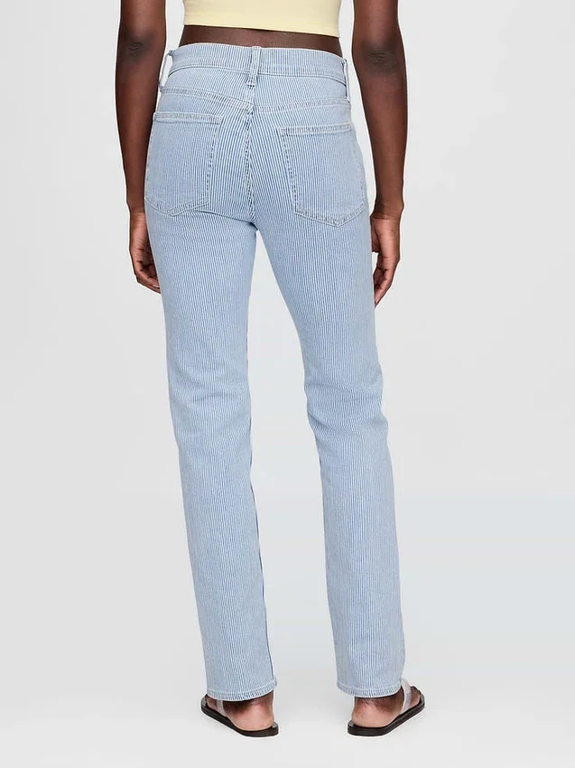 Högmidjade, smala raka Jeans i 90-talsstil