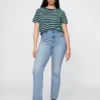 Högmidjade, smala raka Jeans i 90-talsstil