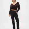 Högmidjade, smala raka Jeans i 90-talsstil