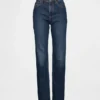 Högmidjade, smala raka Jeans i 90-talsstil