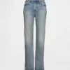 Högmidjade, smala raka Jeans i 90-talsstil