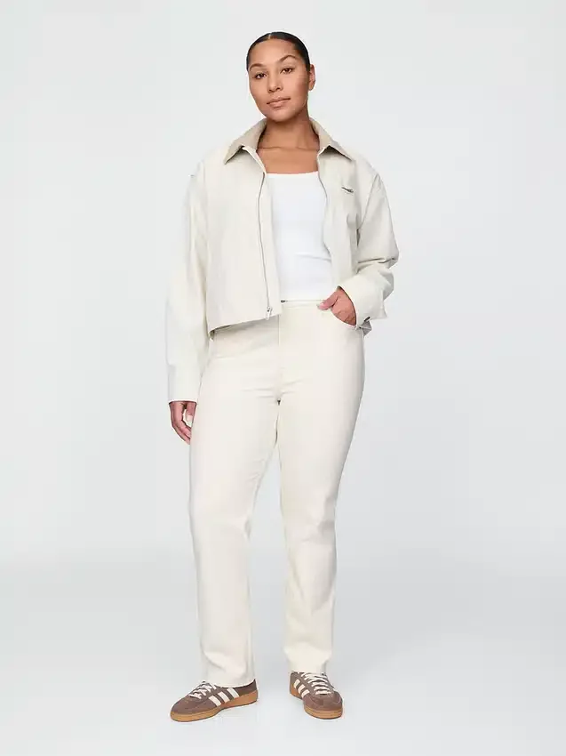 Högmidjade, smala raka Jeans i 90-talsstil
