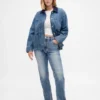 Högmidjade, smala raka Jeans i 90-talsstil