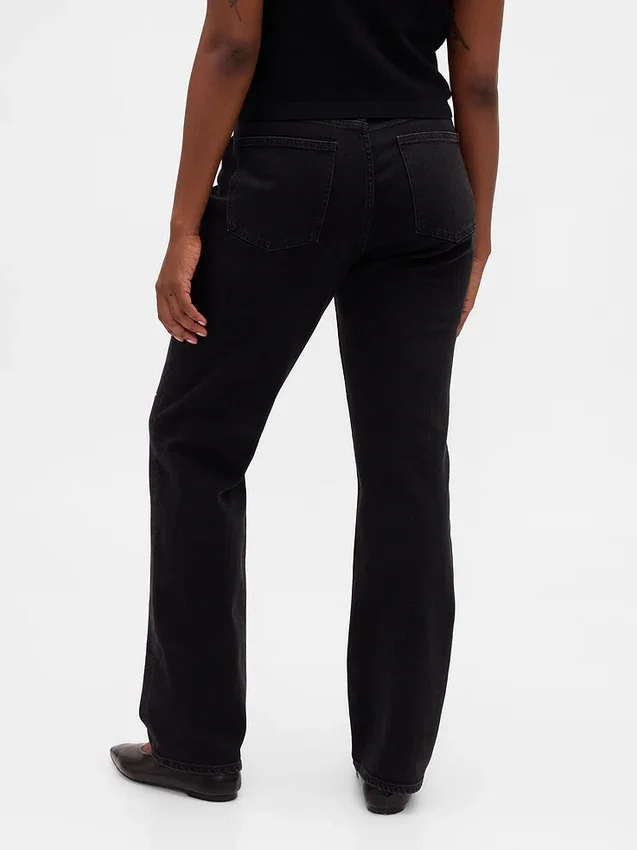 Högmidjade, smala raka Jeans i 90-talsstil