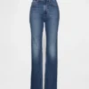 Högmidjade, smala raka Jeans i 90-talsstil