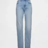 Högmidjade, smala raka Jeans i 90-talsstil