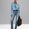 Högmidjade, smala raka Jeans i 90-talsstil