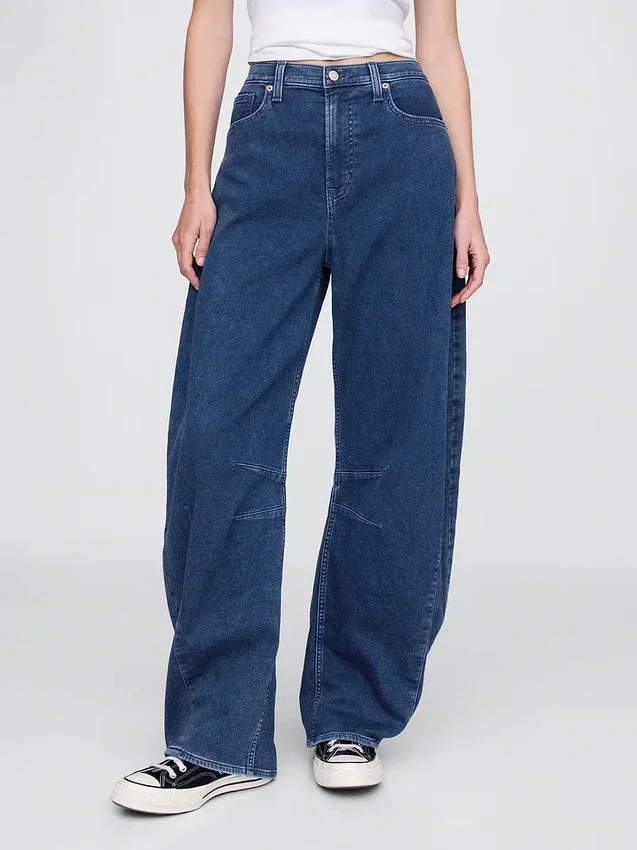 Högmidjade stickade Horseshoe-Jeans