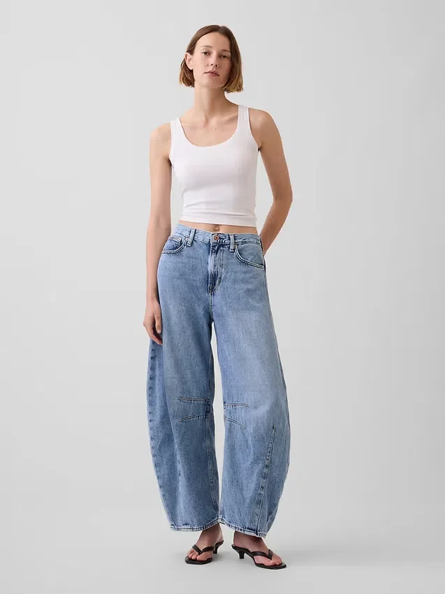 Högmidjade, ultramjuka Horseshoe-Jeans