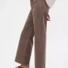 Högmidjade, vidbyxor i corduroy