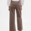 Högmidjade, vidbyxor i corduroy