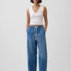 High Rise Easy Barrel-Jeans