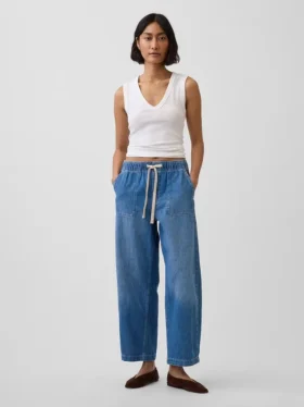 High Rise Easy Barrel-Jeans