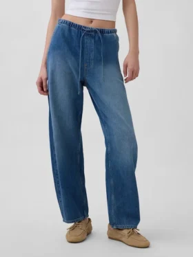 High Rise Easy Barrel-Jeans