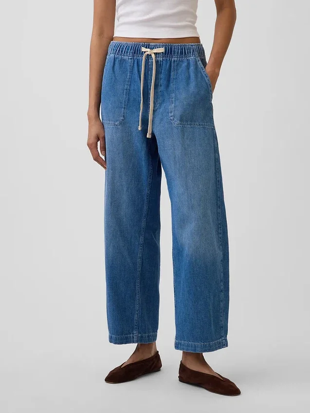 High Rise Easy Barrel-Jeans