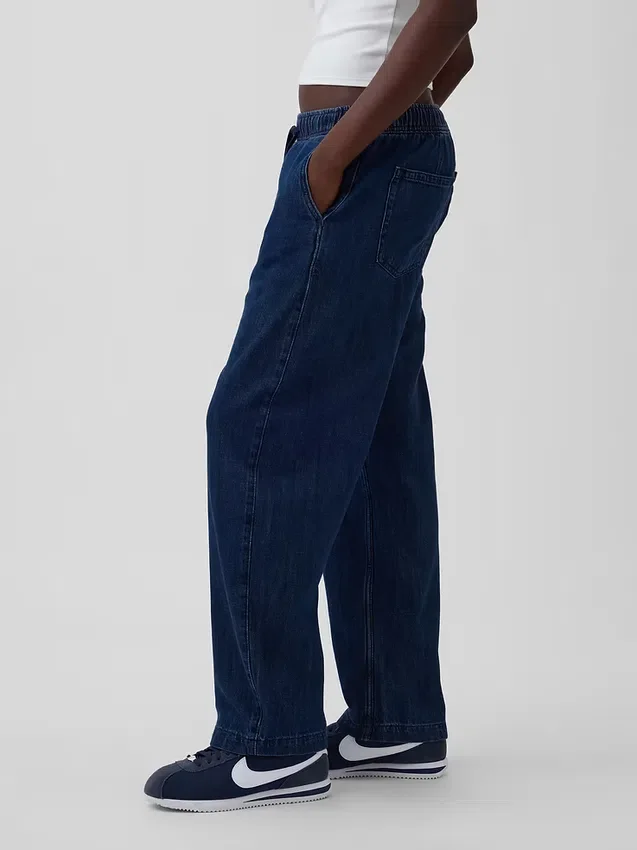 High Rise Easy Barrel-Jeans