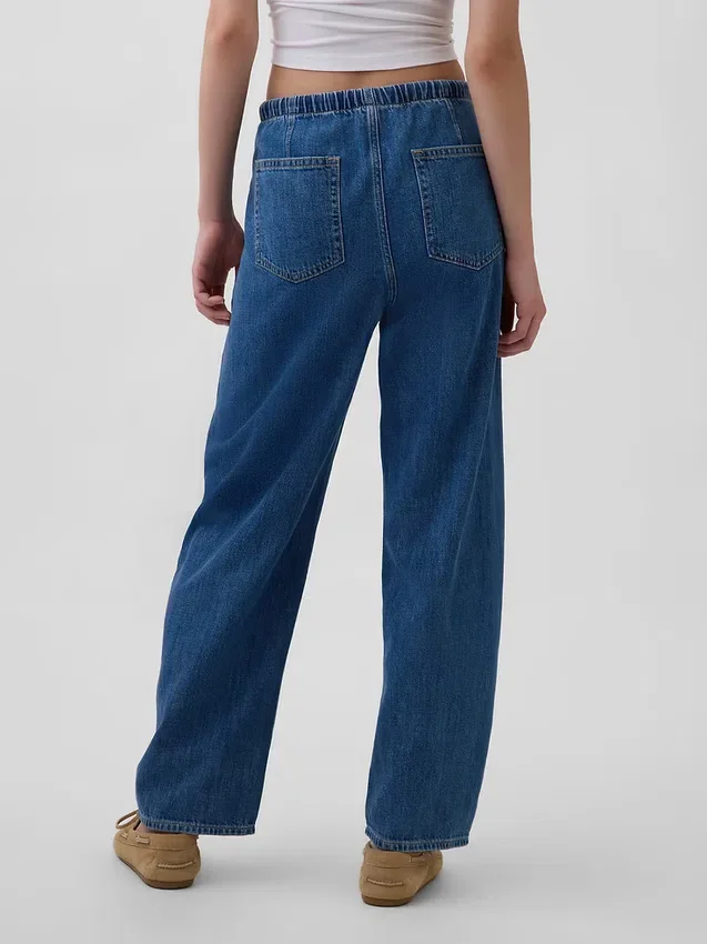 High Rise Easy Barrel-Jeans