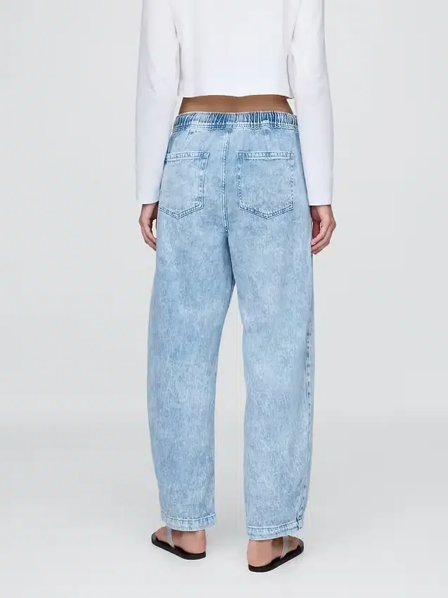 High Rise Easy Barrel-Jeans