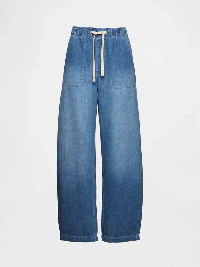 High Rise Easy Barrel-Jeans