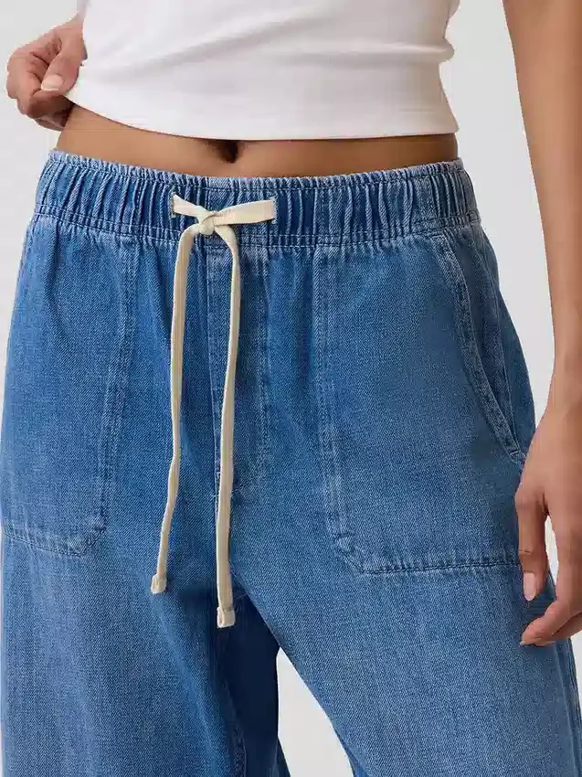 High Rise Easy Barrel-Jeans
