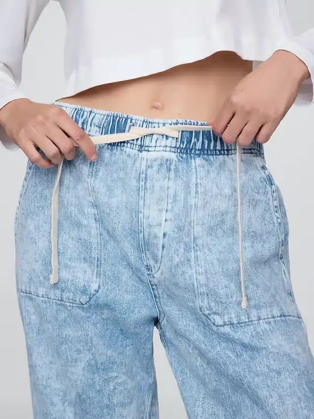 High Rise Easy Barrel-Jeans
