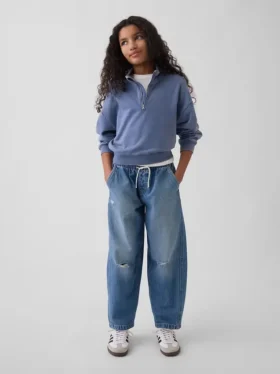 High Rise Easy Barrel-Jeans för barn