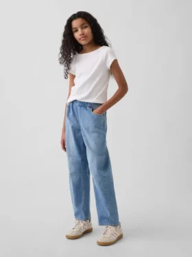 High Rise Easy Barrel-Jeans för barn